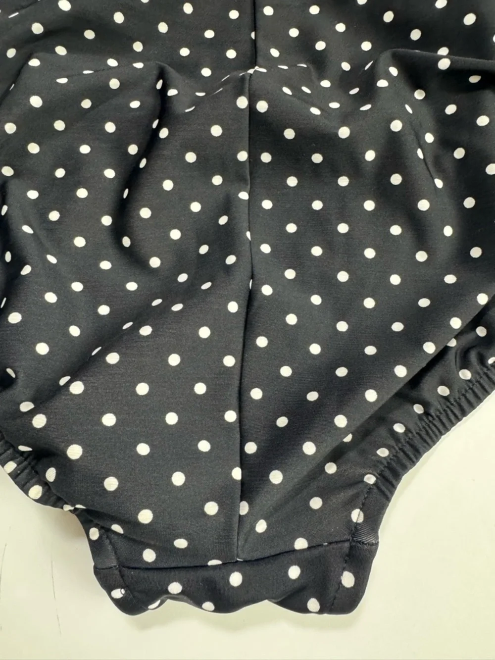 TRIMSHAPER Swim Shaper One Piece Swimsuit Size 10 Black Polka Dot Slimming Retro
